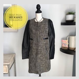 H&M Long Black Tweed Jacket